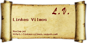 Linkes Vilmos névjegykártya